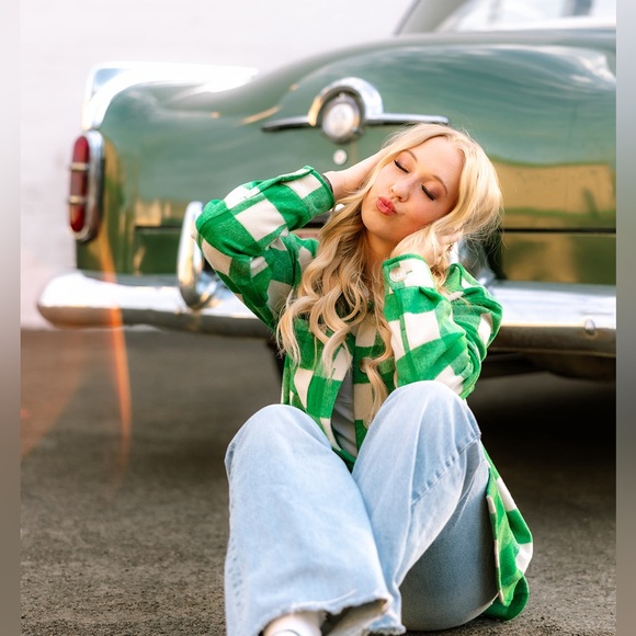 Cutest Green Fannel Jacket! 💚🍀🍏 - Picture 4 of 5